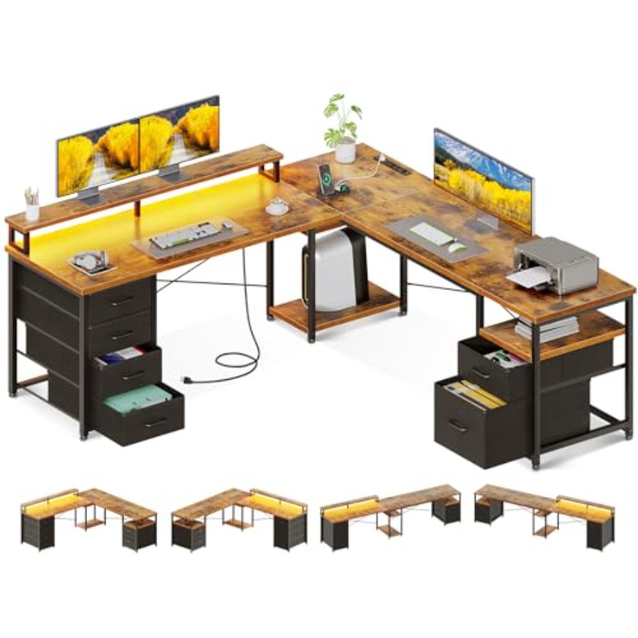 Home Office With Two Desks - 66