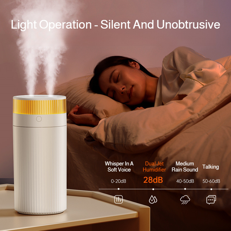 Home Office With Two Desks - Dual Spray Mist Air Humidifier Large