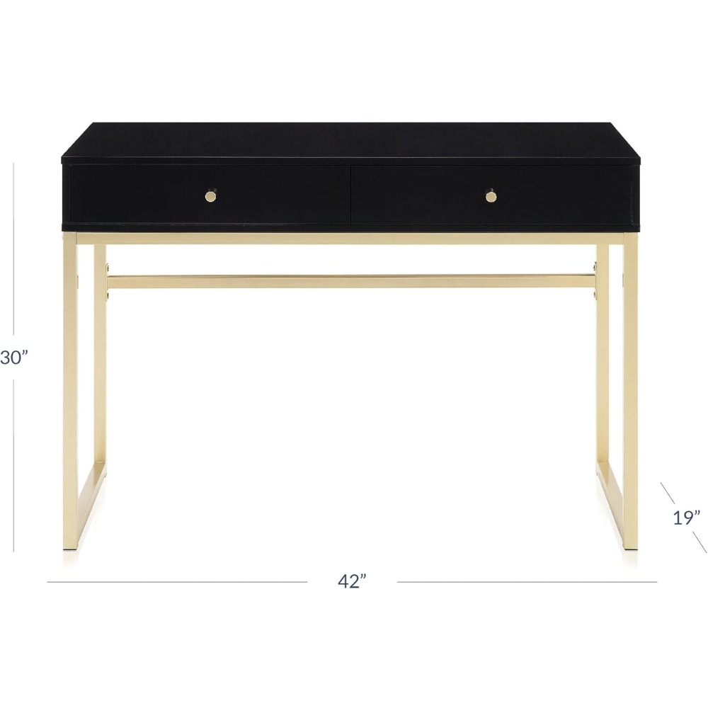 Modern 42 Inch Makeup Vanity D - Home Office With Two Desks recension och pris