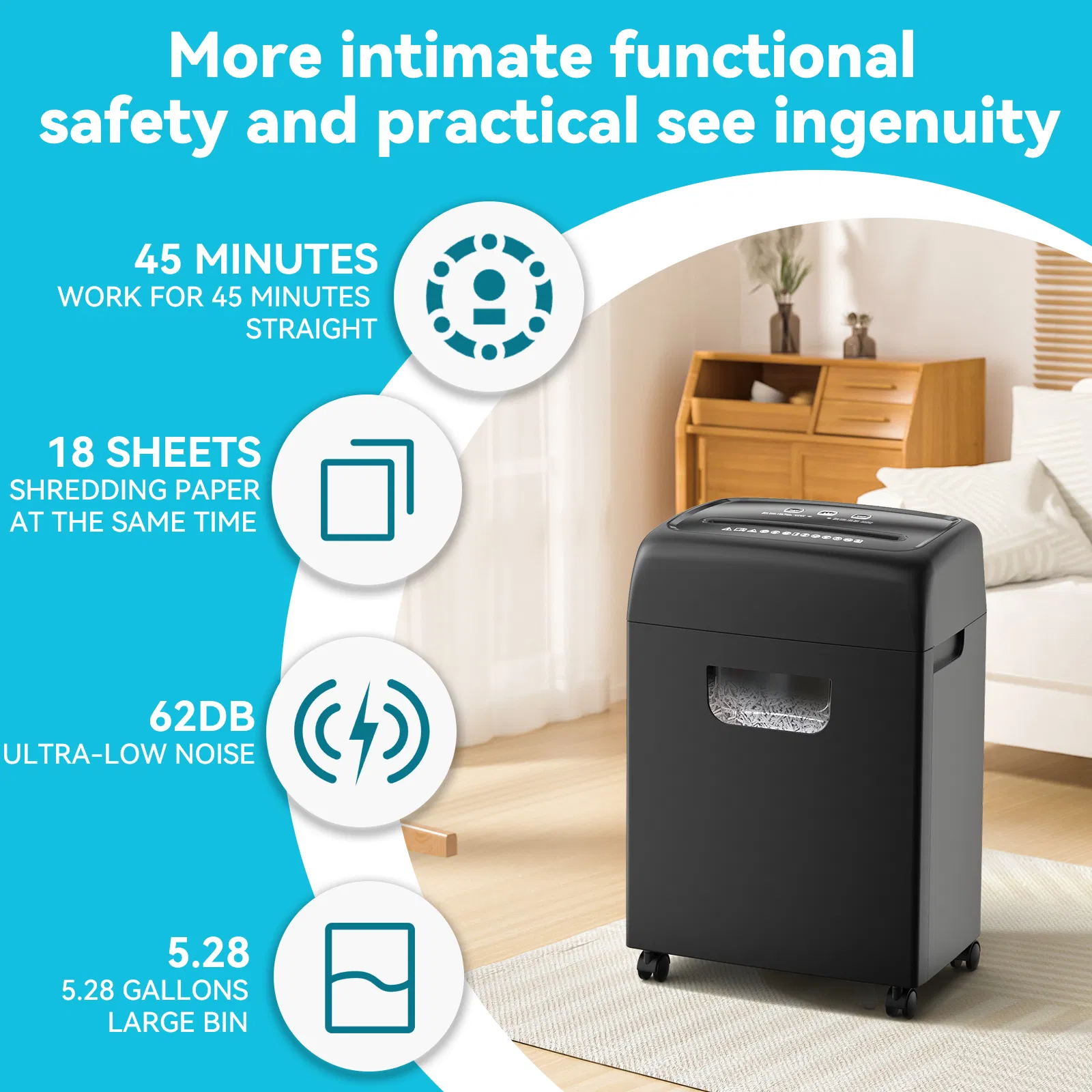 18-Sheet High Security Level P - Home Office Paper Shredder recension och pris