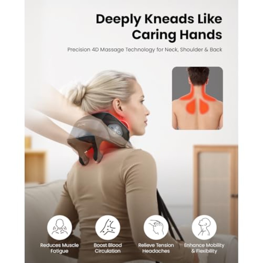 Cordless Shiatsu Neck Massager - Home Office Alternative recension och pris