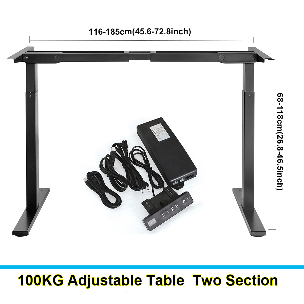 Two/Three Section Electric Lif - Home Office With Two Desks recension och pris