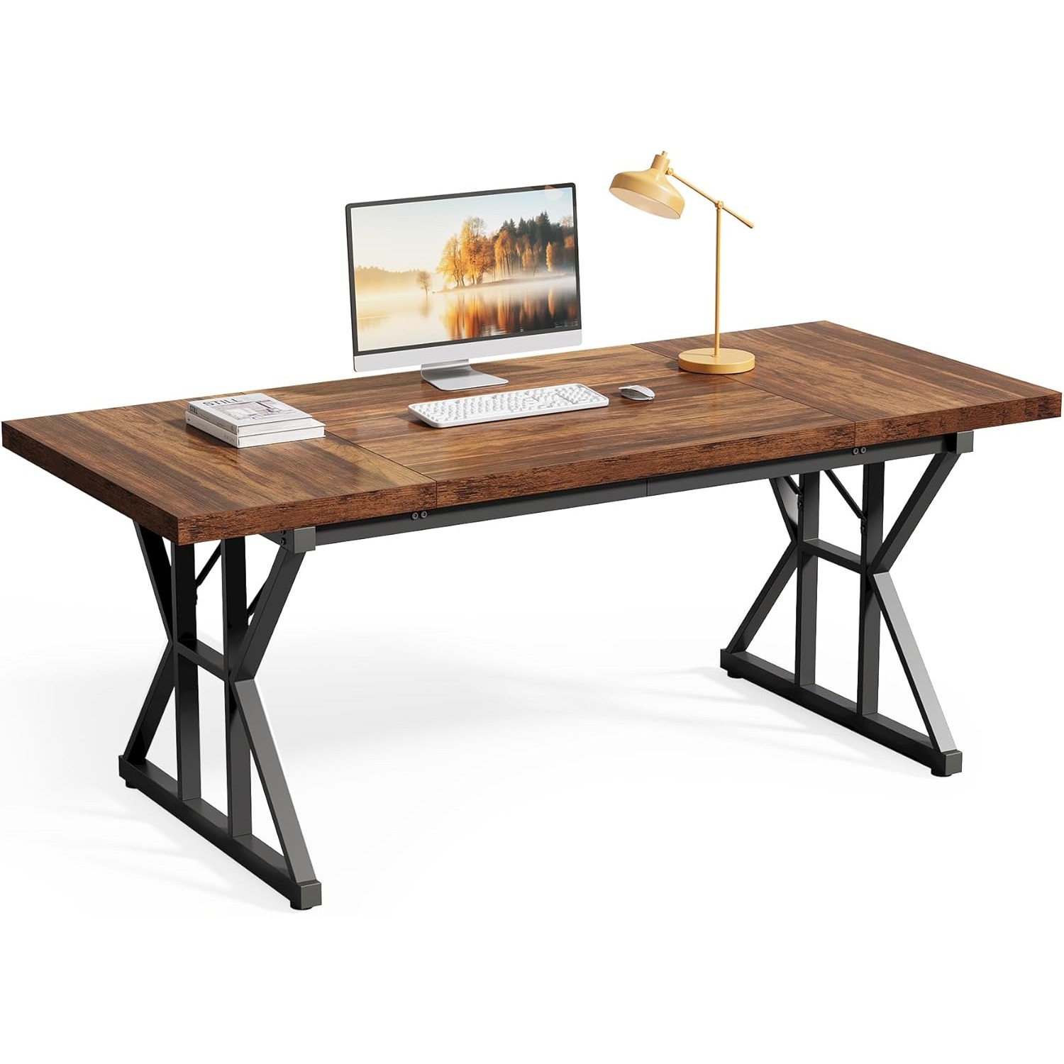 LITTLE TREE 70.8-Inch Office D - Home Office Work Table recension och pris