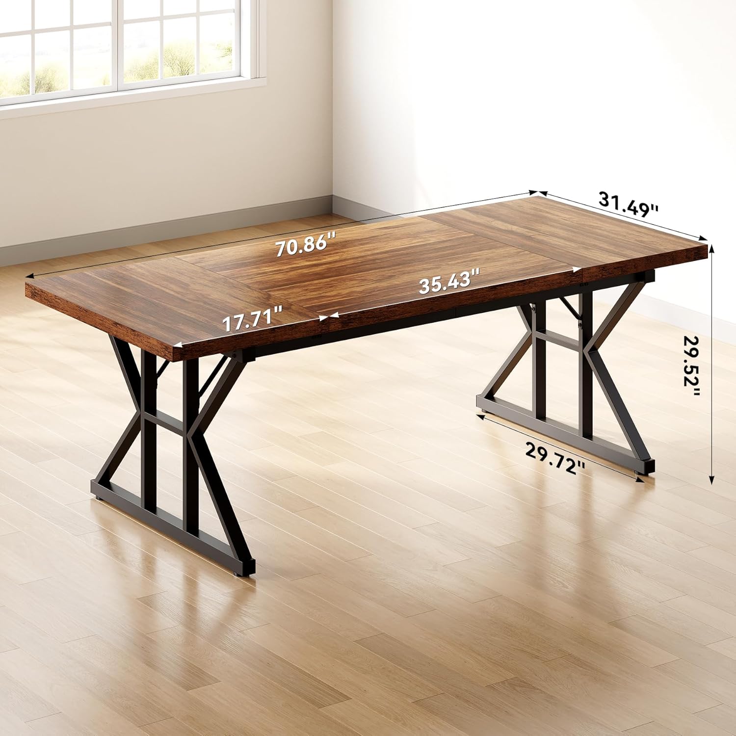 LITTLE TREE 70.8-Inch Office D - Home Office Work Table recension och pris