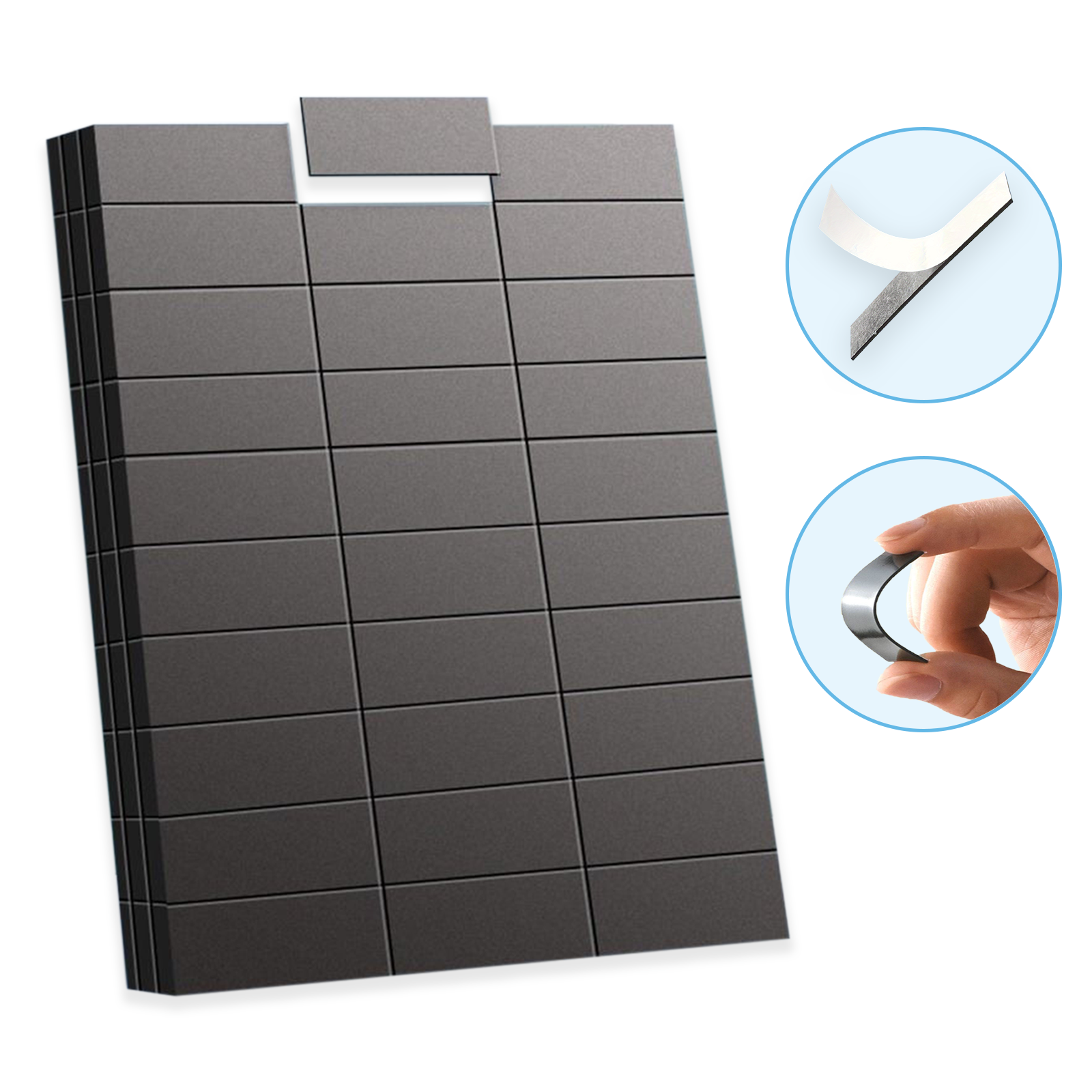 90 Pcs/Set Flexible Self-Adhes - Whiteboard Magnetic recension och pris
