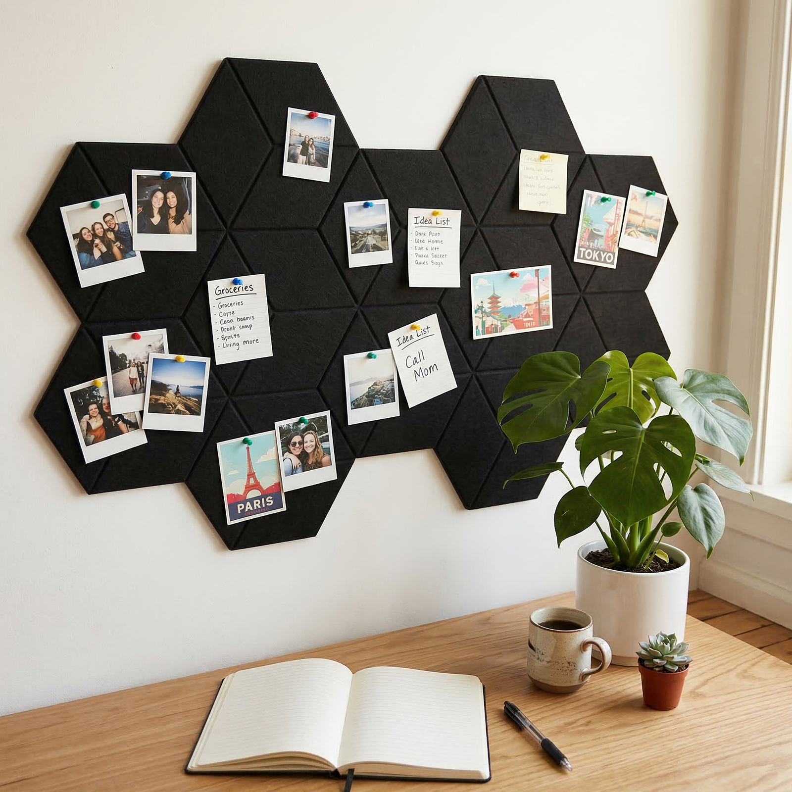 12 Pcs Hexagon Felt Bulletin B - Home Office Alternative recension och pris