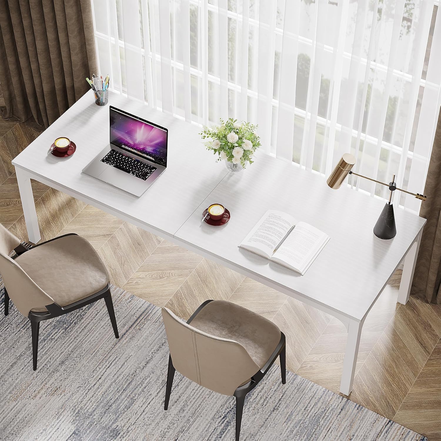 2-Person Home Office Desk 78.7 - Home Office With Two Desks recension och pris
