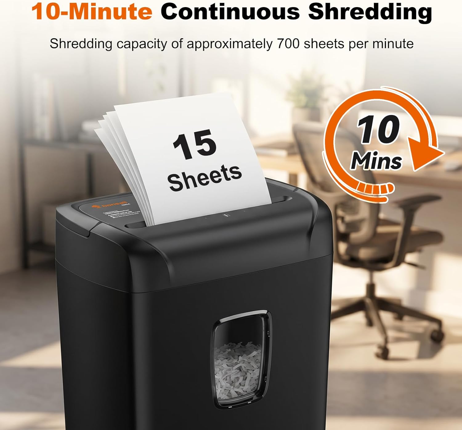 15-Sheet Cross Cut Paper Shred - Home Office Paper Shredder recension och pris