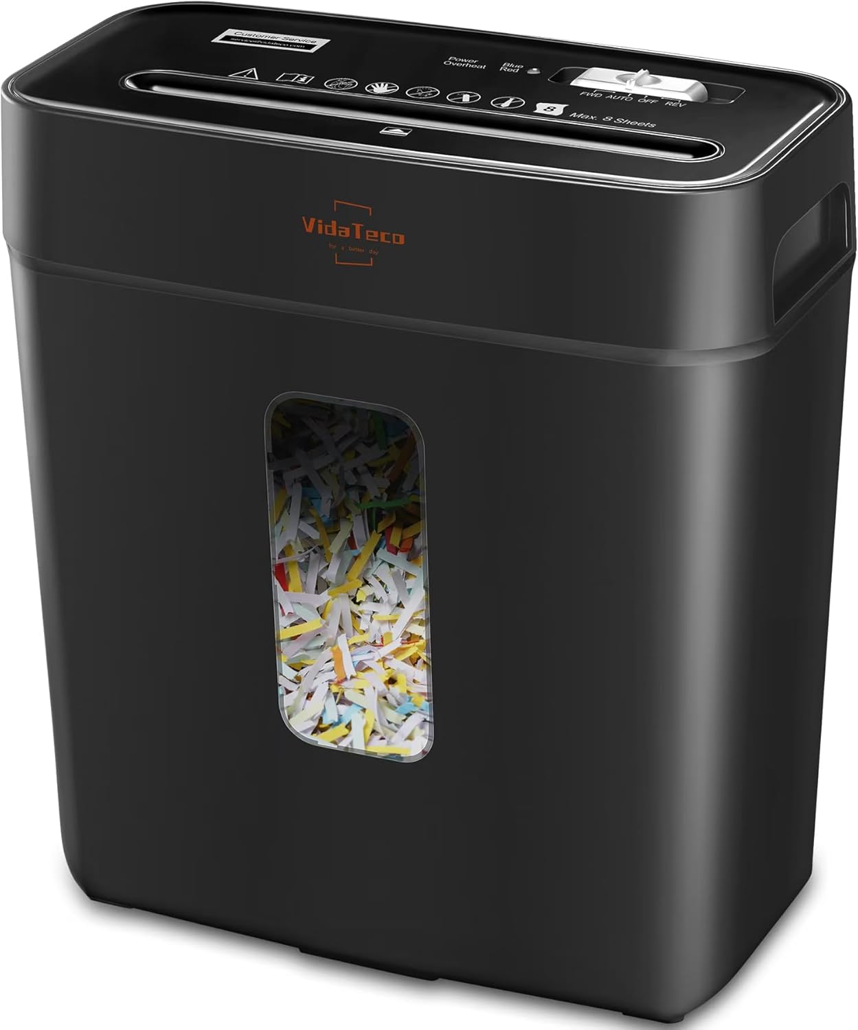 8-Sheet Cross-Cut Paper Shredd - Home Office Paper Shredder recension och pris