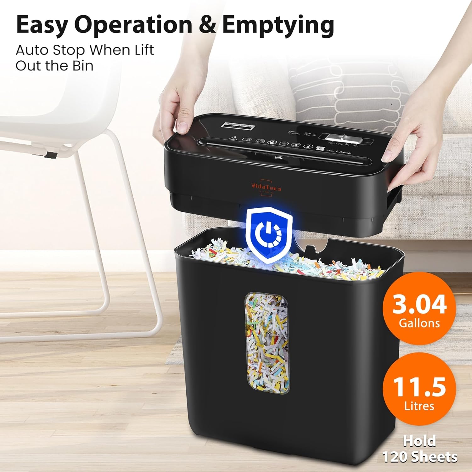 8-Sheet Cross-Cut Paper Shredd - Home Office Paper Shredder recension och pris