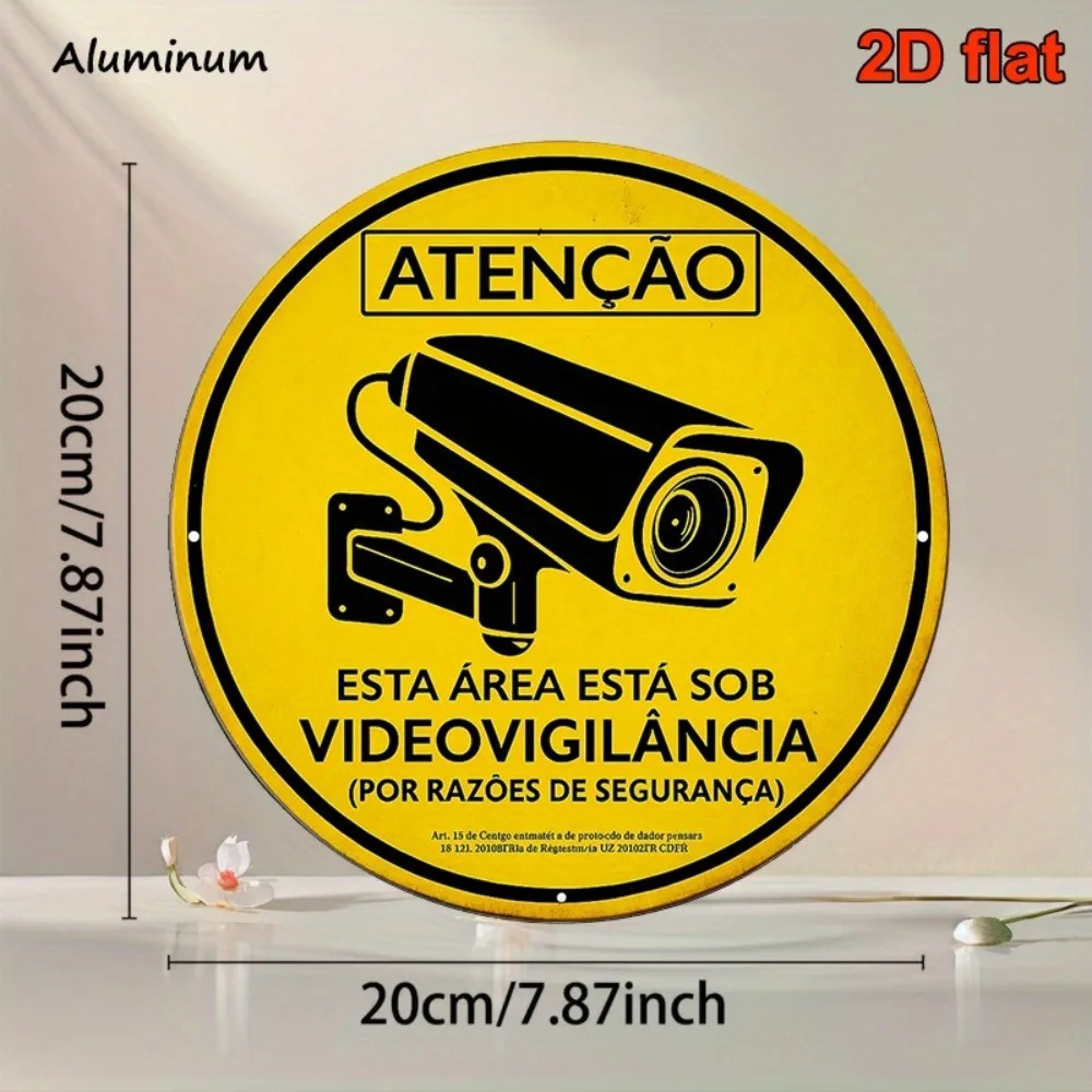 Warning Sign 8in Round Metal P - Home Office Icon recension och pris
