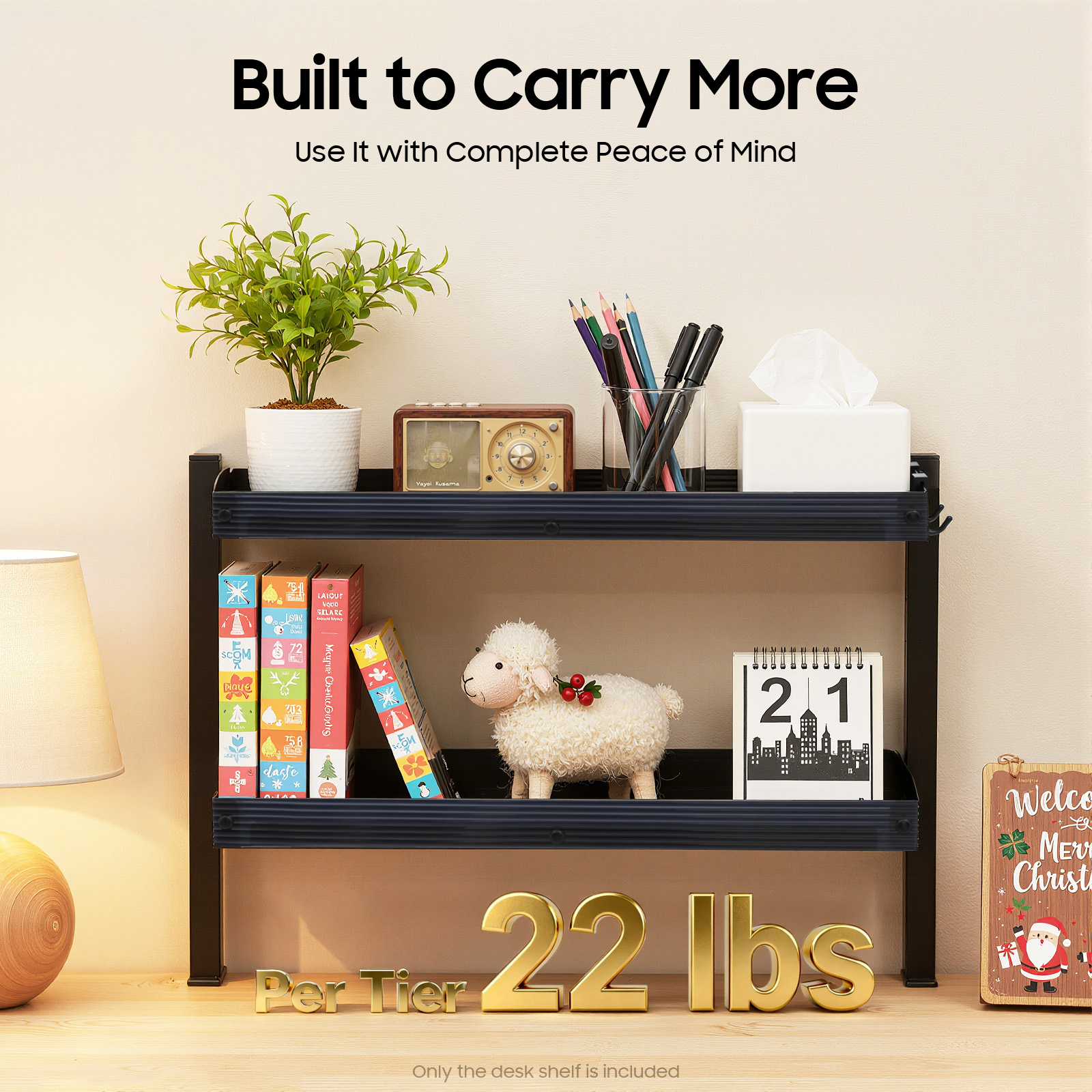 2-Tier Desk Shelf, Expandable  - Home Office Work Table recension och pris
