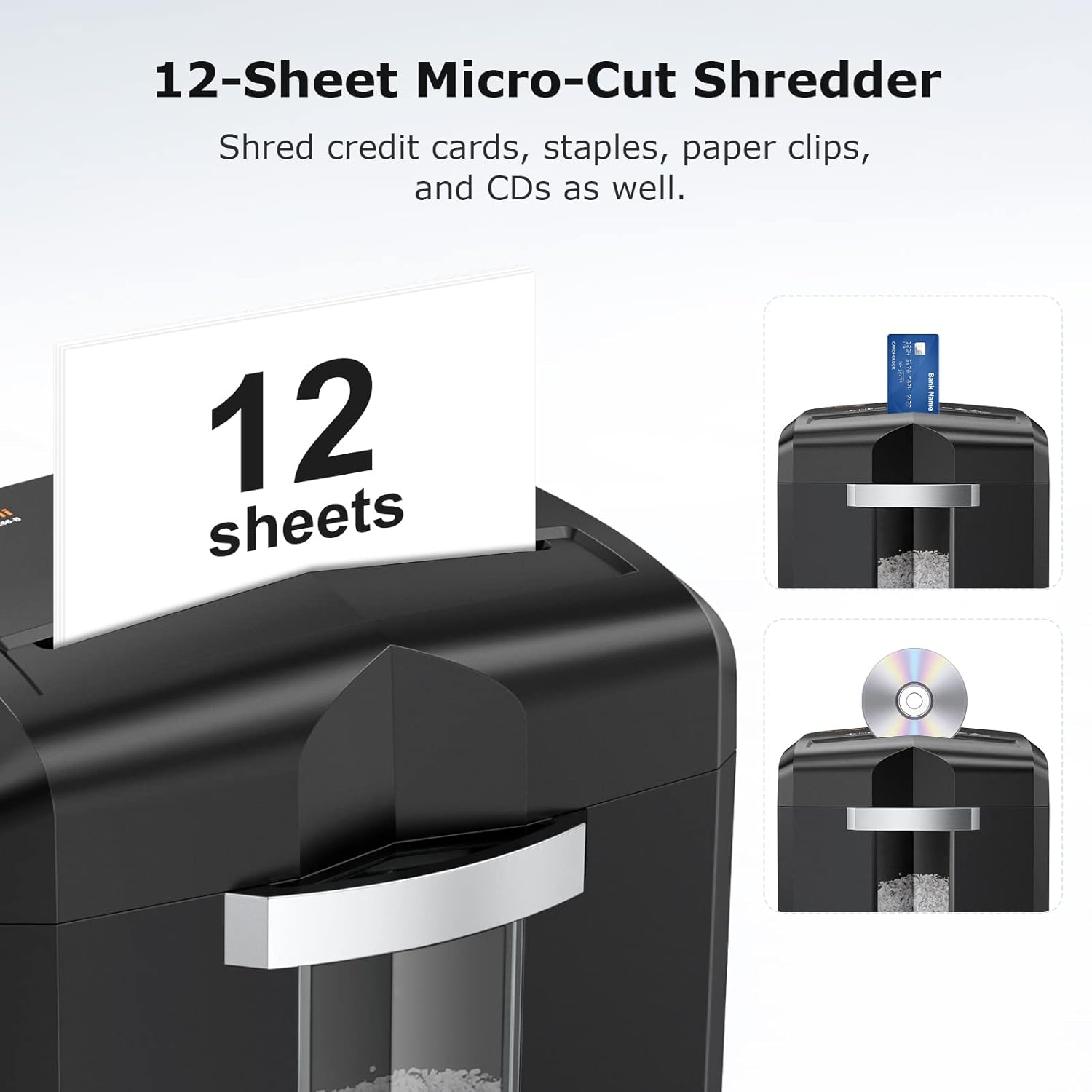 12-Sheet Micro Cut Shredder fo - Home Office Paper Shredder recension och pris