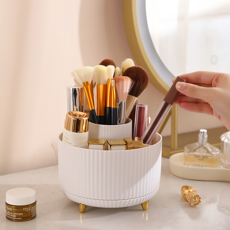 1Pcs 360° Rotating Makeup Brus - Home Office Work Table recension och pris