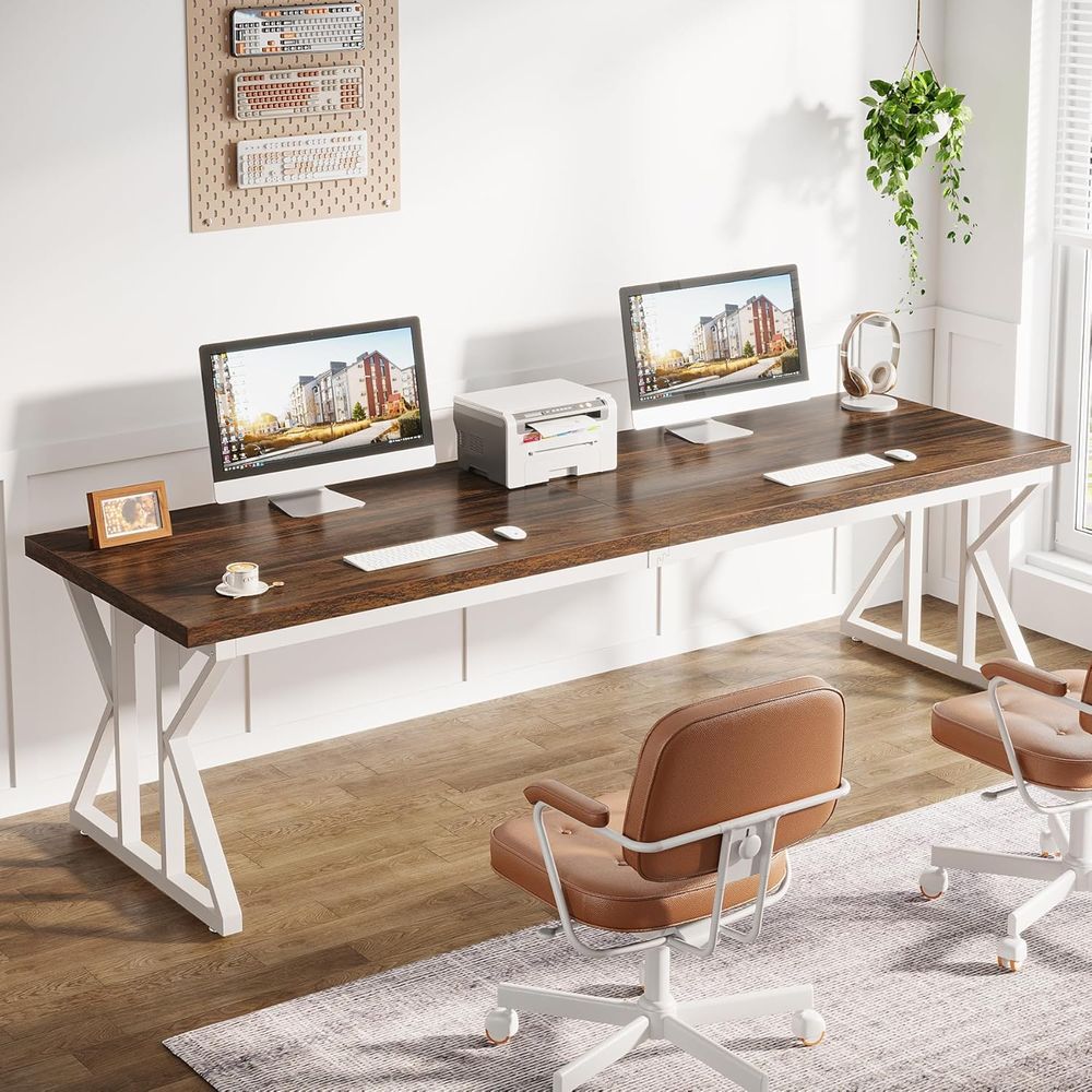 Large 78.7 Two-Person Executiv - Home Office With Two Desks recension och pris
