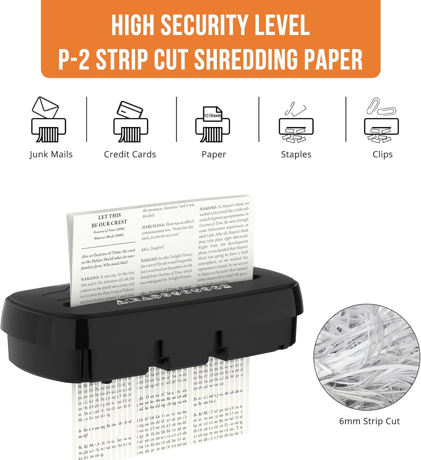 Paper Shredder, 10-Sheet Strip - Home Office Paper Shredder recension och pris