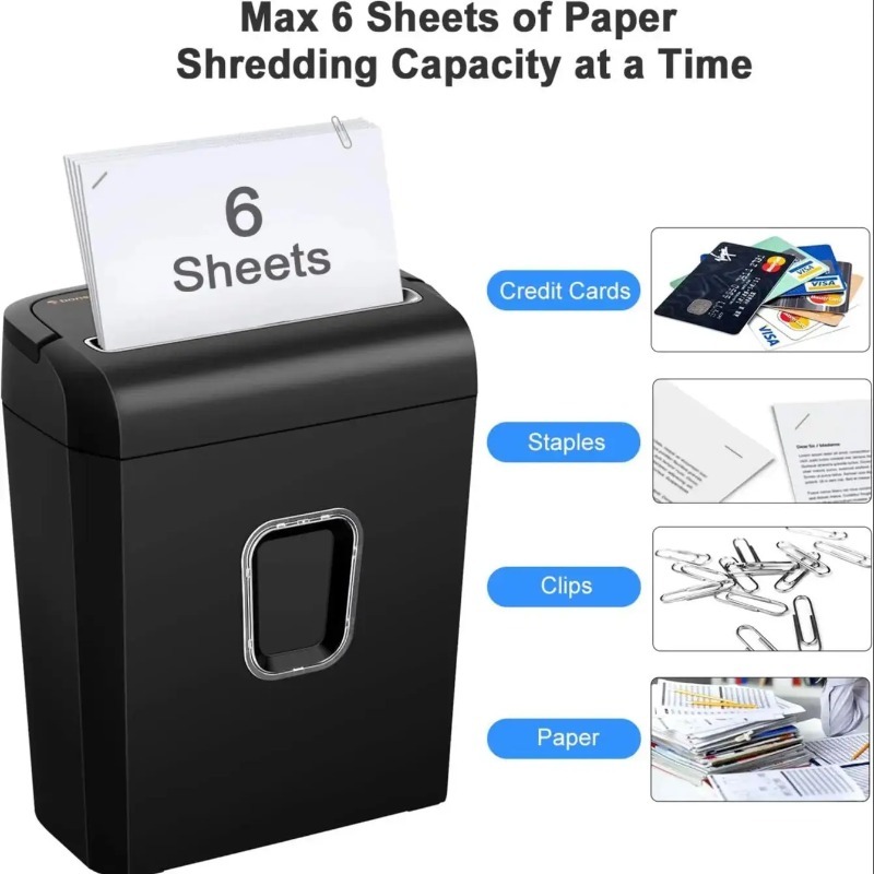 Bonsaii 6-Sheet Micro-Cut Pape - Home Office Paper Shredder recension och pris