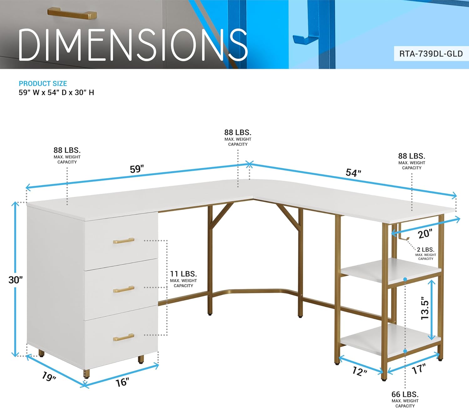 L Shaped Desk - Two-Toned Comp - Home Office With Two Desks recension och pris