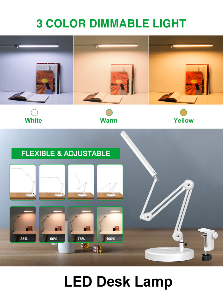EOOKU EU/US 12V Table Lamp wit - Home Office Work Table recension och pris