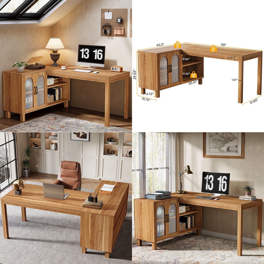 Two Person Desk, 86.6 Inch Ext - Home Office With Two Desks recension och pris