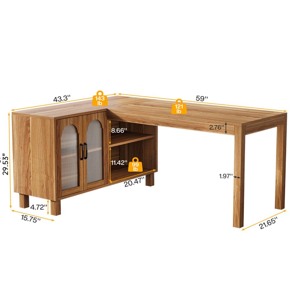 Two Person Desk, 86.6 Inch Ext - Home Office With Two Desks recension och pris