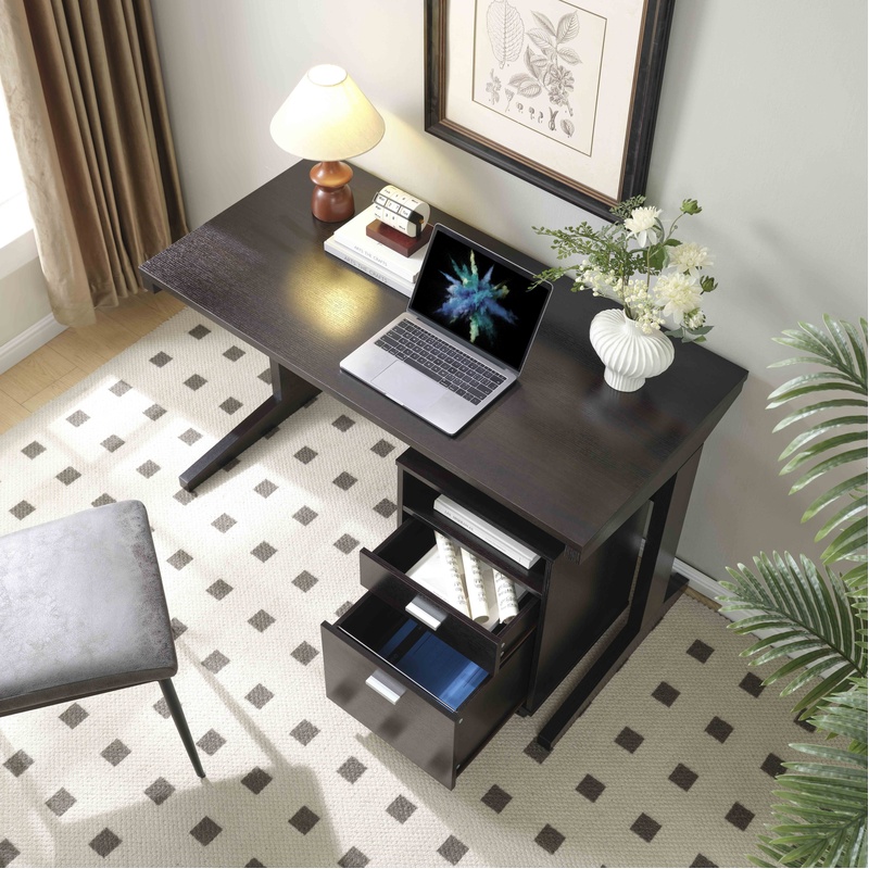 Home Office Desk with Modesty  - Home Office With Two Desks recension och pris