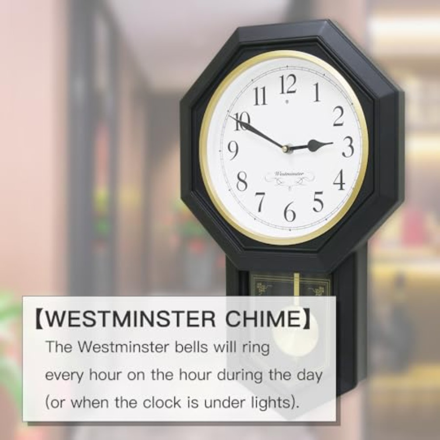 66236 Plastic Pendulum Clock.  - Home Office Westminster recension och pris