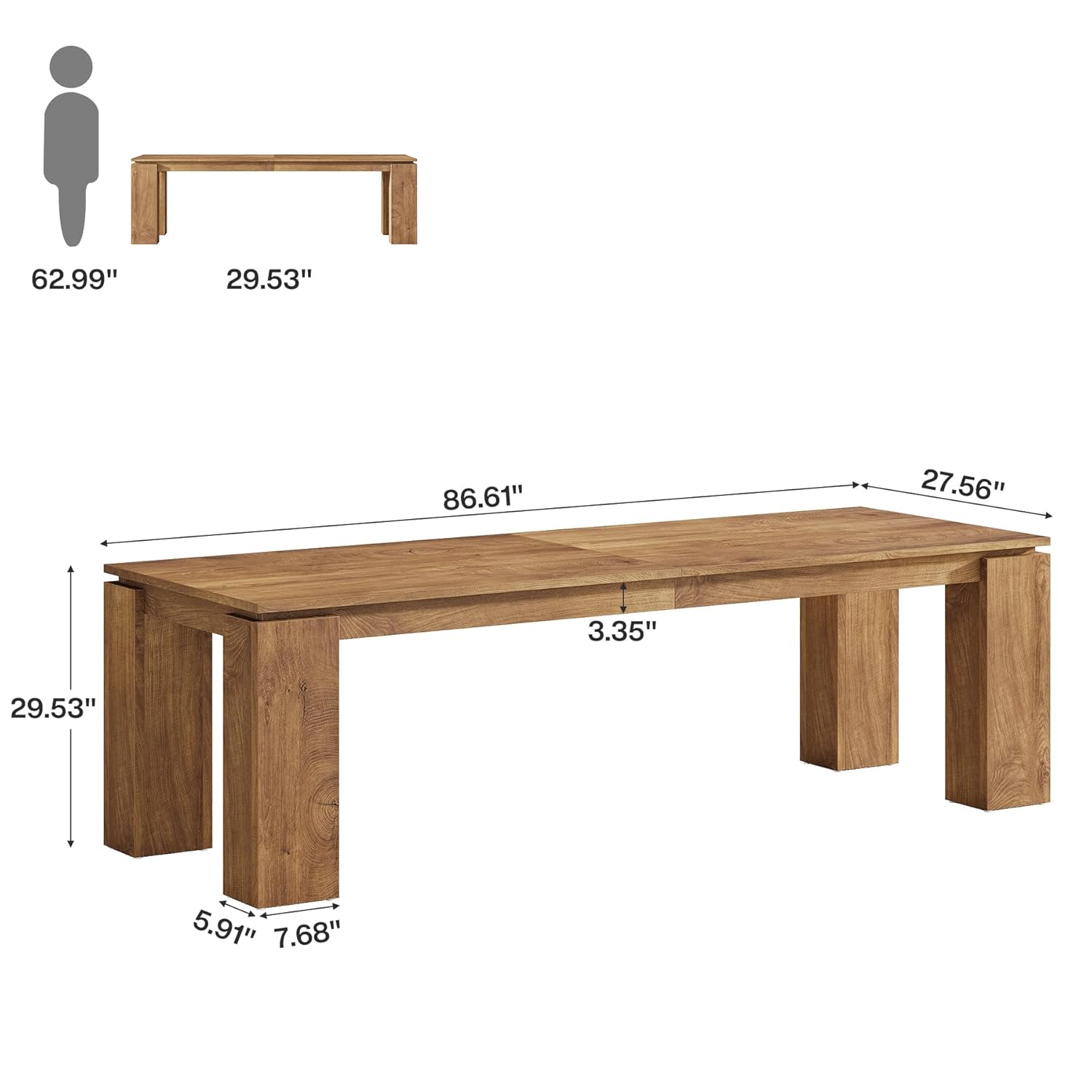 86-Inch Wood Two-Person Desk,  - Home Office With Two Desks recension och pris