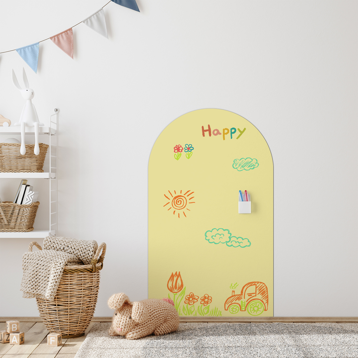 1 piece of arched decorative m - Whiteboard Magnetic recension och pris